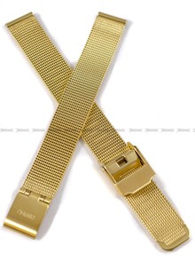 Pozłacana, siateczkowa (mesh) bransoleta do zegarka Obaku V209LXGIMG, 12 mm, Złota